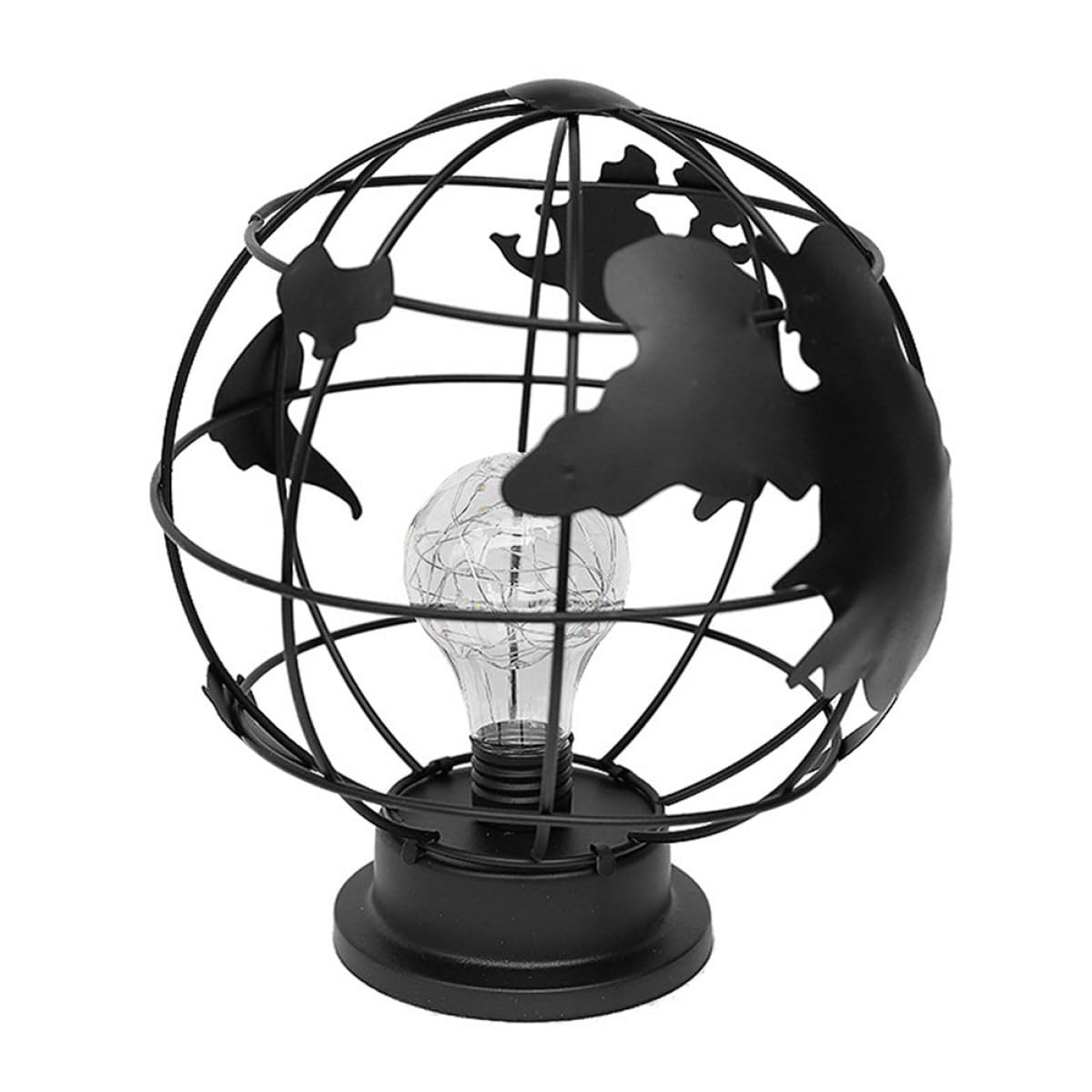Luce da Tavolo Creativa a Forma di Sfera in Ferro e Plastica, Lampada Facile da Installare per Decorazioni Nursery e Atmosfera Accogliente