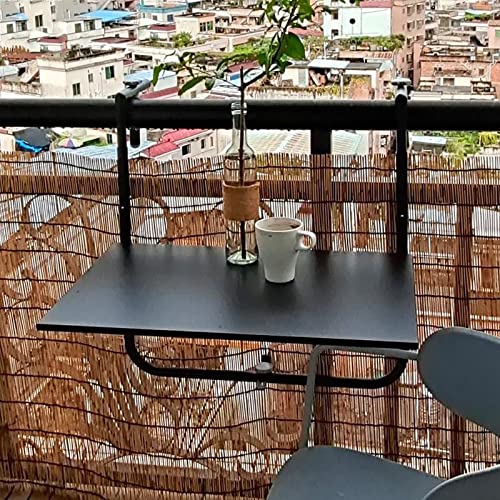 Table pliante suspendue pour aménager un petit balcon étroit