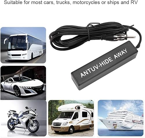 Miniatura 2 de Antena amplificada oculta, radio AMFM estéreo electrónica universal de 12 V, antena amplificada oculta para coche, camión, barco, RV, SUV, radio