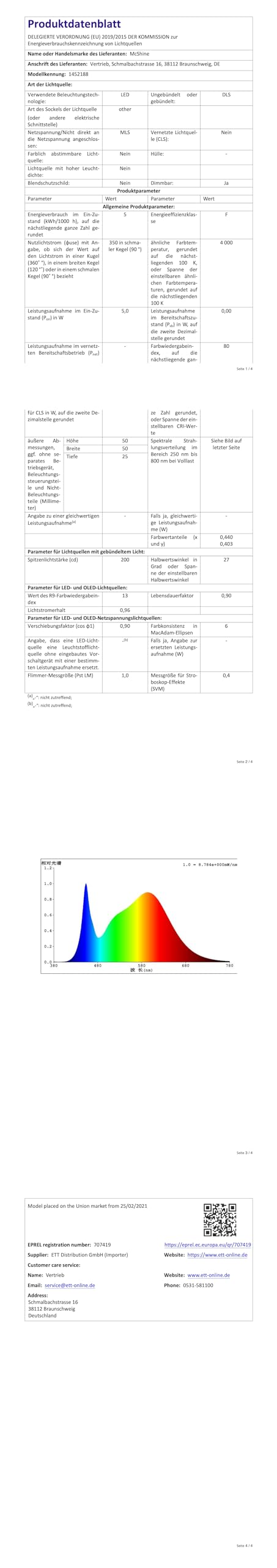 6 Stück flacher LED Einbaustrahler Lotta 230V 5W COB Step-Dimmbar | IP20 | Farbe: Edelstahl gebürstet | Einbauleuchte 4000K Neutralweiß | Kompakter Deckenspot für Wohnbereich