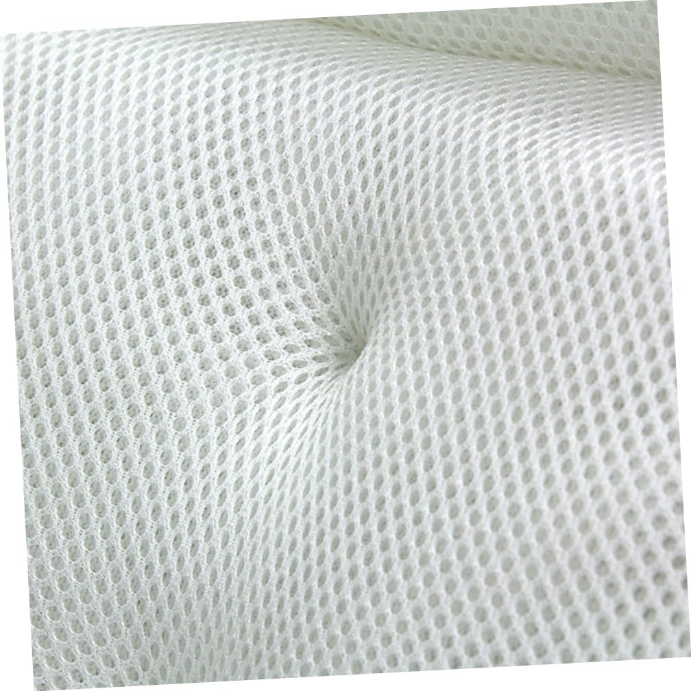 Cuscino da Vasca da Bagno in 3d Mesh Bianco con 6 Ventose