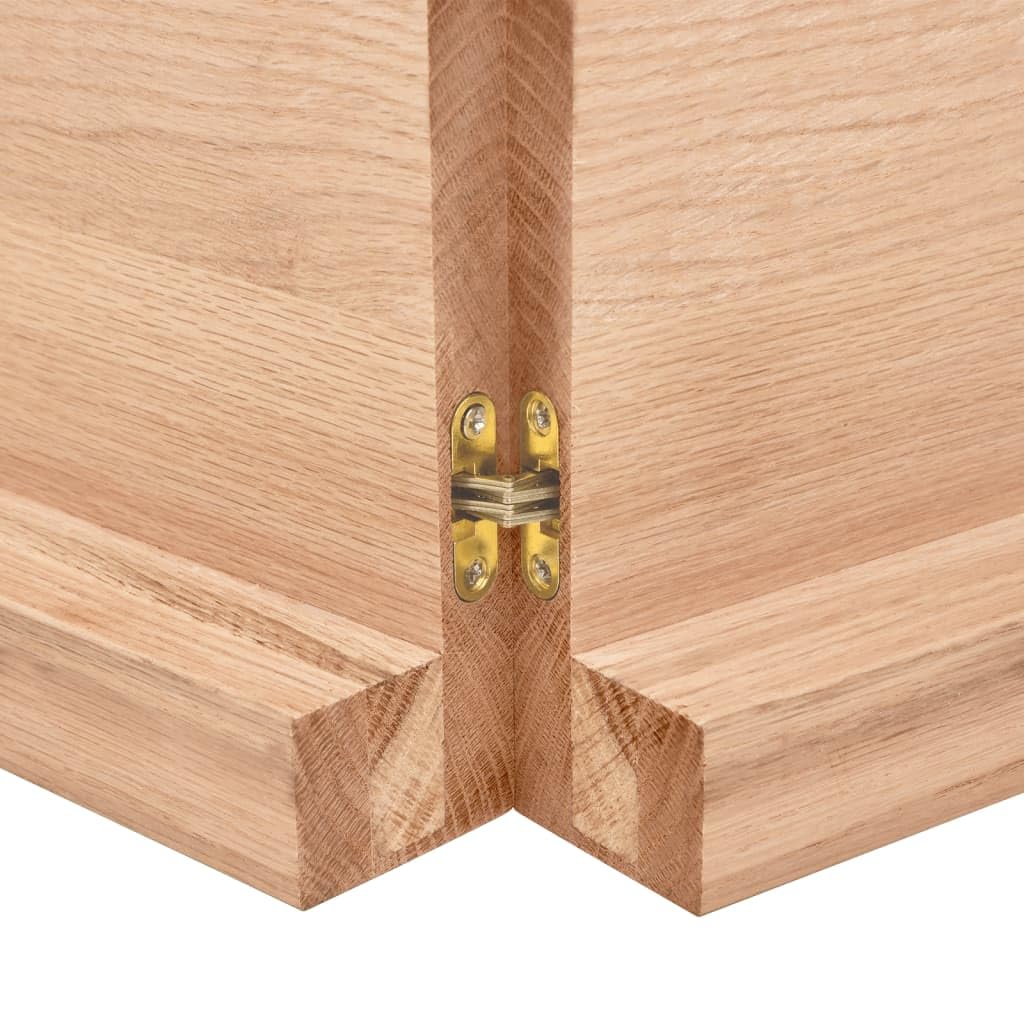 vidaXL Encimera de Baño, Tablero Plegable de Mesa, Encimera de Estantería Escritorio, Encimera para Armario, Madera Maciza Tratada Marrón Claro