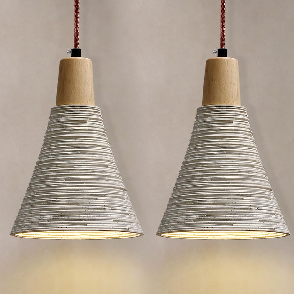 Éclairage de suspension réglable en hauteur : lampe suspendue en ciment pour chambre