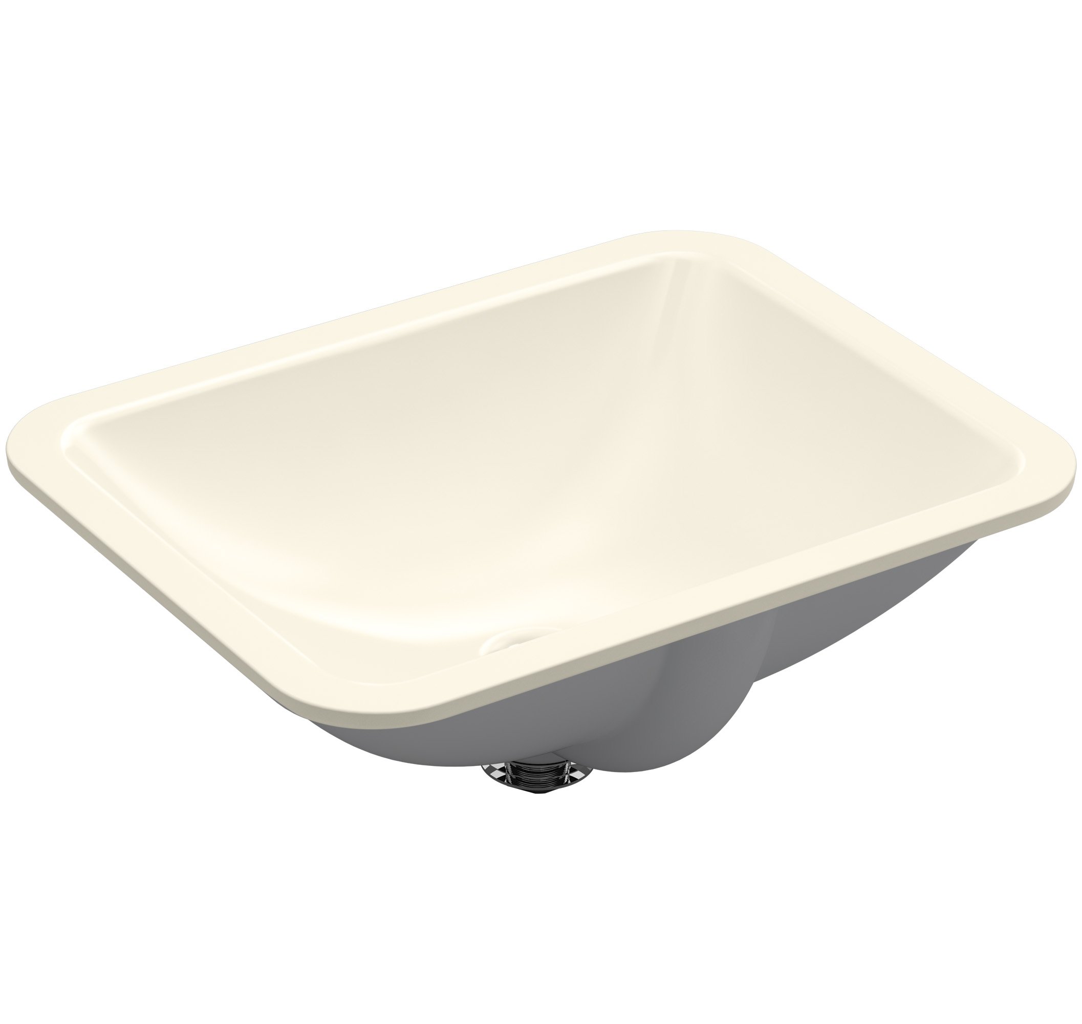 KOHLER K-20000-47, Almond Caxton Rectangle 20-5/16 in. x 15-3/4 in. Undermount Bathroom Sink