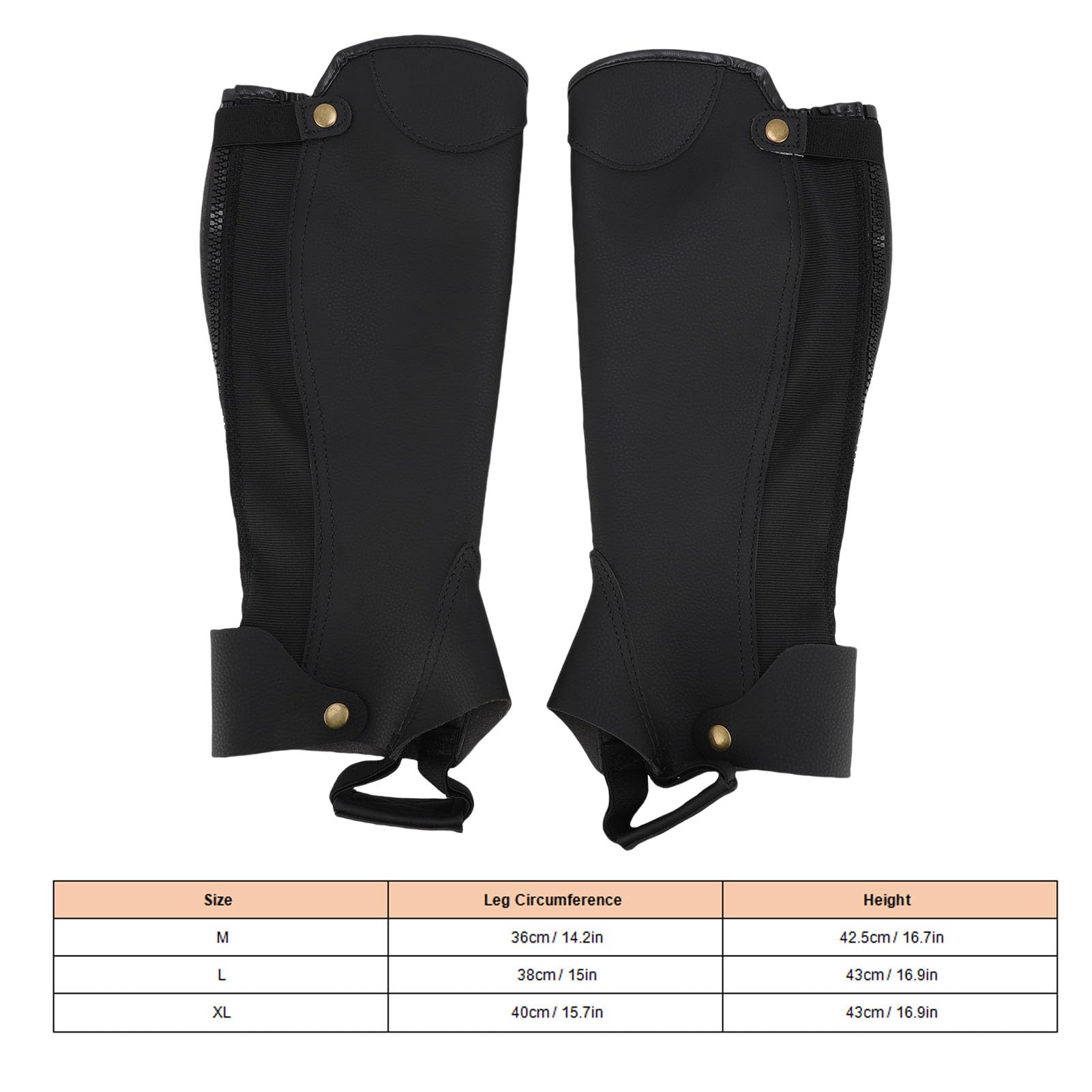 Bnineteenteam Équipement de Protection des Jambes, avec des Escarpées de Jambes D'équitation, Garde de Protection Réglable, pour Les Activités équestres (XL)