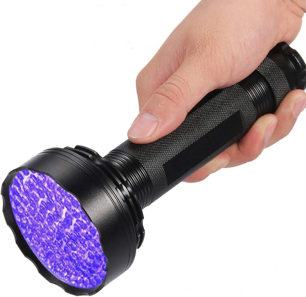UV Flashlight Black Light, Foooxmart 100 LED Ultraviolet Blacklight Flashlights Detector for Dog/Cat Urine & Stain Detection,Hunting Scorpions,Search for Bed Bugs and Fluorescer