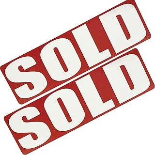 2 PACK Sold Sign Rider for Realtors – Reusable Magnetic Sold Sign Real Estate Rider for Realtors and Real Estate Agents – ...