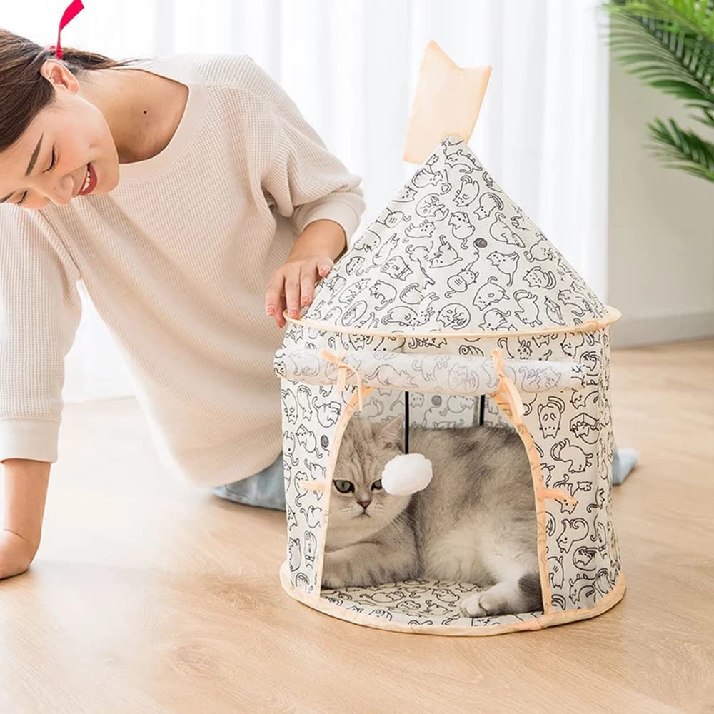 Casa para Gatos Juguete para Gatos Túnel Plegable para Gatos Cama para Gatos Juguetes para Interiores Tienda Interactiva