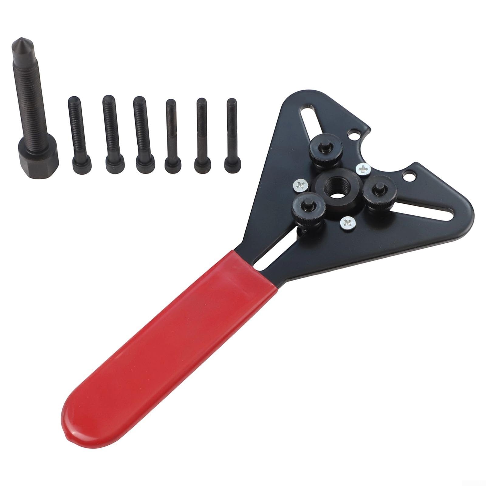 Strumento di rimozione frizione compressore A/C, chiave a tre fori per riparazione di auto e moto, kit estrattore manuale in acciaio con viti in ottone per