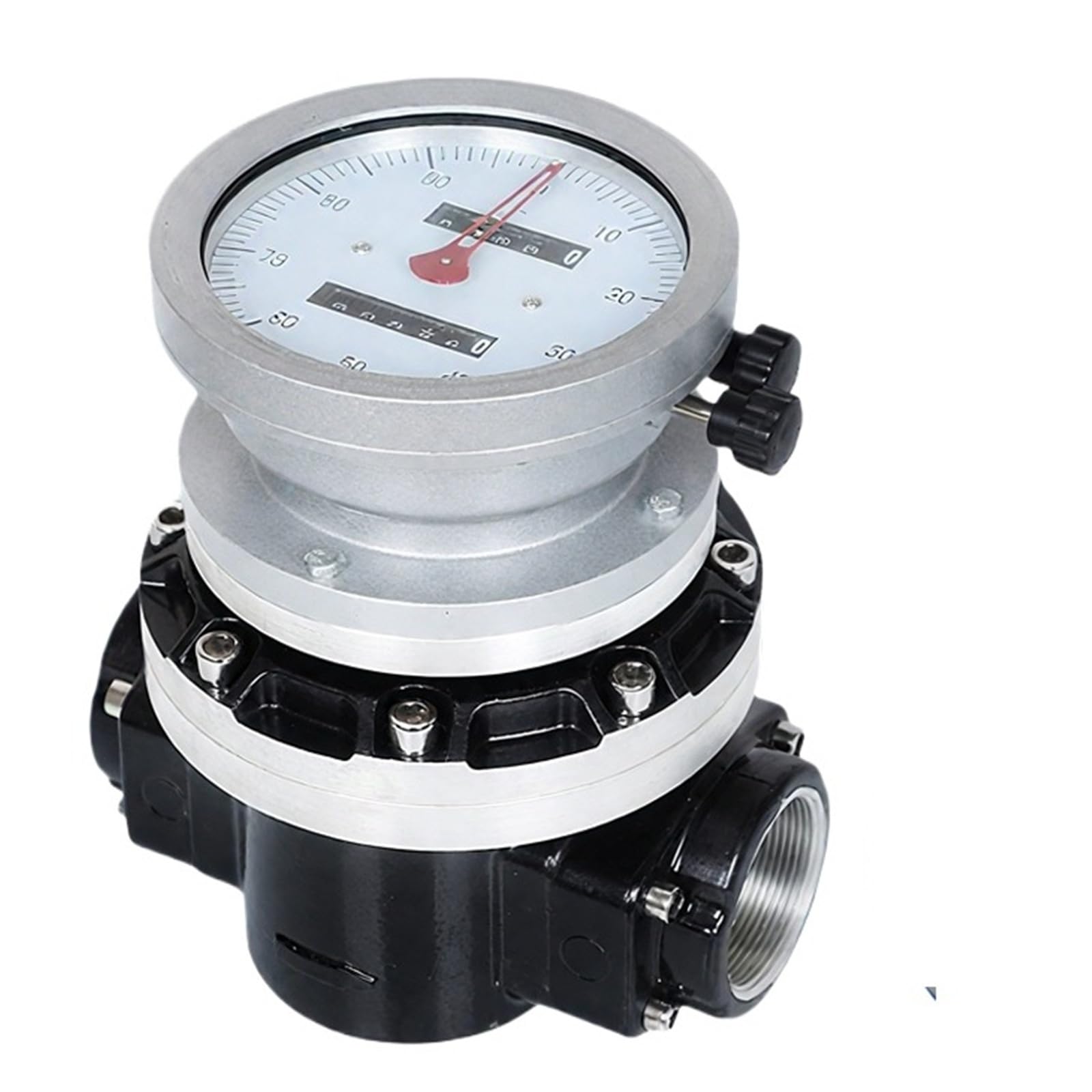 JVDDI 1inch/1.5inch/2inch LC Mechanical Oval Gear Flow Meter OGM High Precision Flowmeter For Water Fuel Gasoline Kerosene(1.5inch)