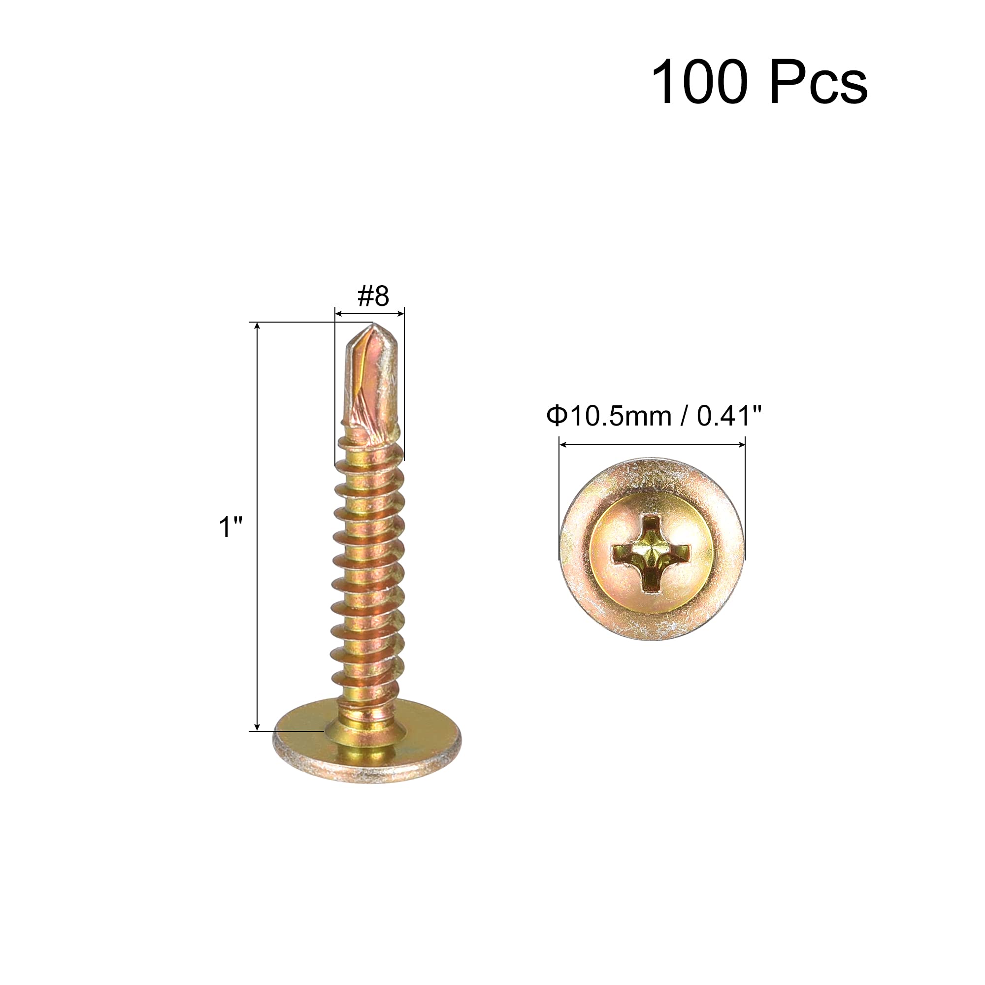 Tornillos De Cabeza Hexagonal Autoperforantes, 2mm X 10mm, Pack De 100 Unidades - Acero Al Carbono, Ideales Para Bricolaje Y Proyectos