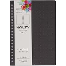 NOLTY NTK1103 Noritsu Notebook, Kukuru Kukuru A5, Dot Grid 0.2 inches 5.0 mm, Cover Black, Paper White