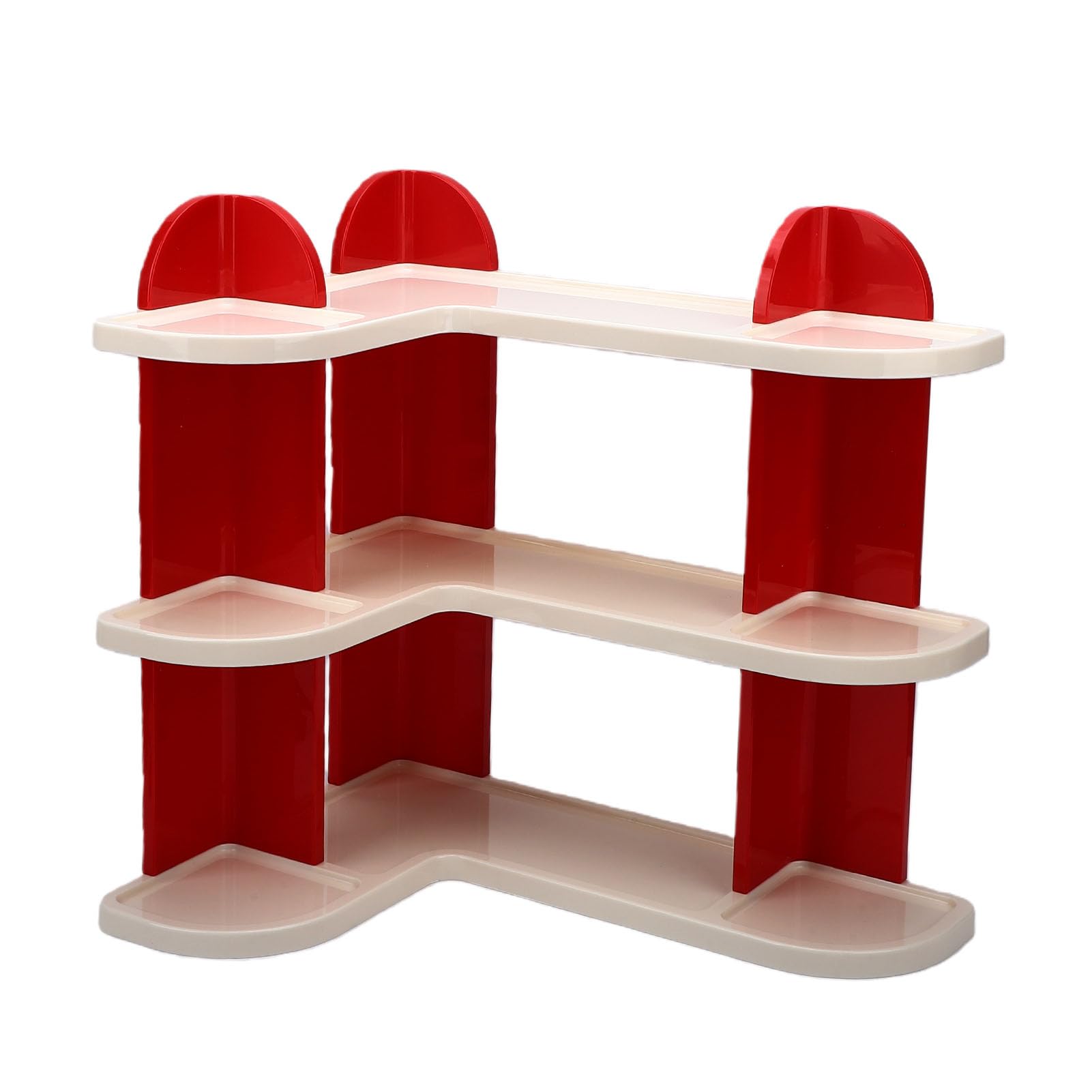 Ejoyous Organizador de Estación de café para Encimera, 3 Niveles ABS (Rojo)