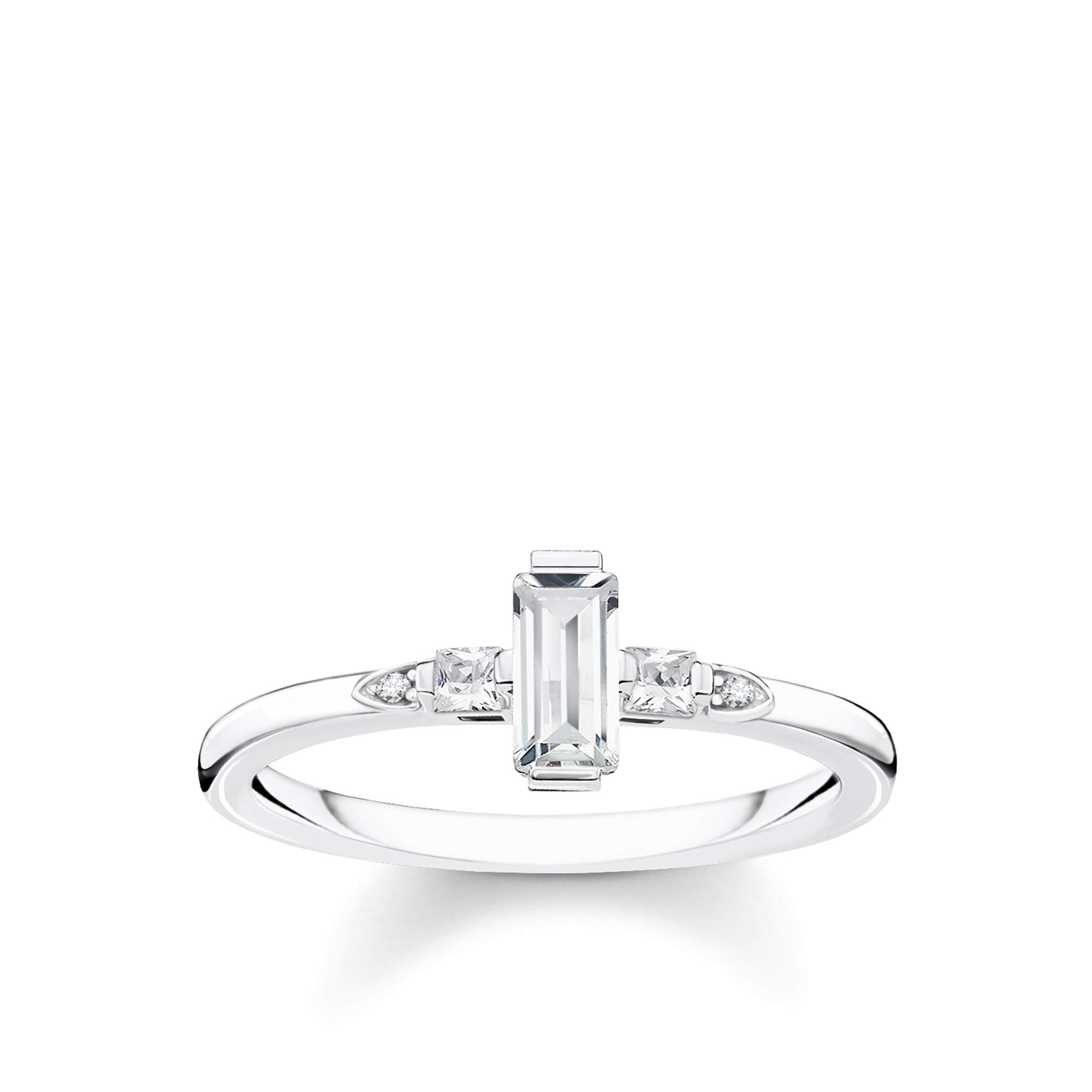 Thomas Sabo ring stone baguette cut white 925 sterling silver TR2266-051-14-52