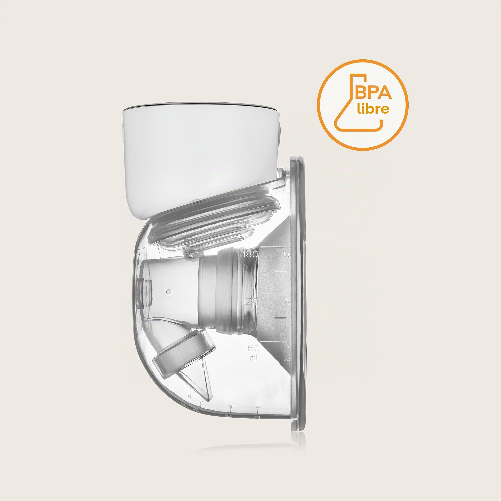 LIONELO Fidi Free Simple Extractor de leche eléctrico 180 ml, extractor de leche portátil de 2 etapas, manos libres, 9 niveles de masaje de bajo consumo, 5 tamaños de embudos de silicona, Temporizador | 2 fases, 9 niveles de masaje, 5 embudos de silicona,