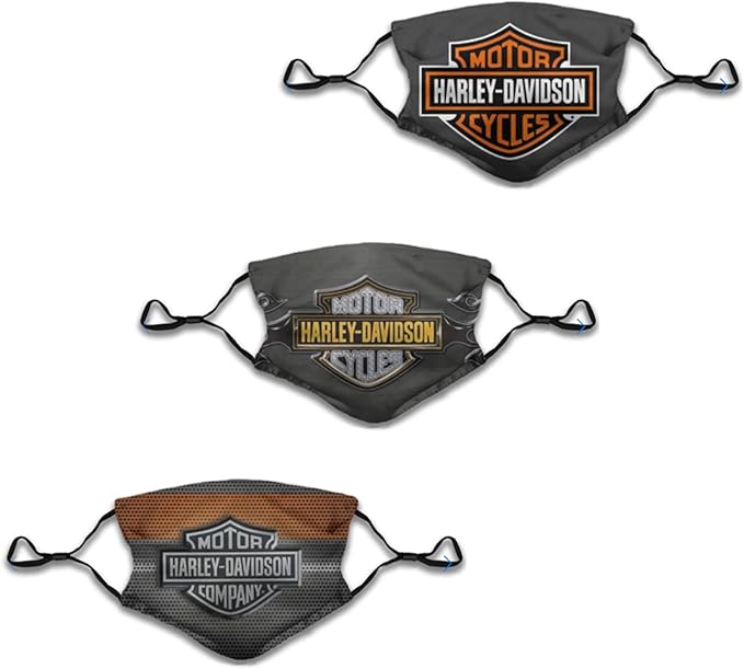 3PCS Harley Davidson Adult With 6 Filter Adjustable Dustproof Mask
