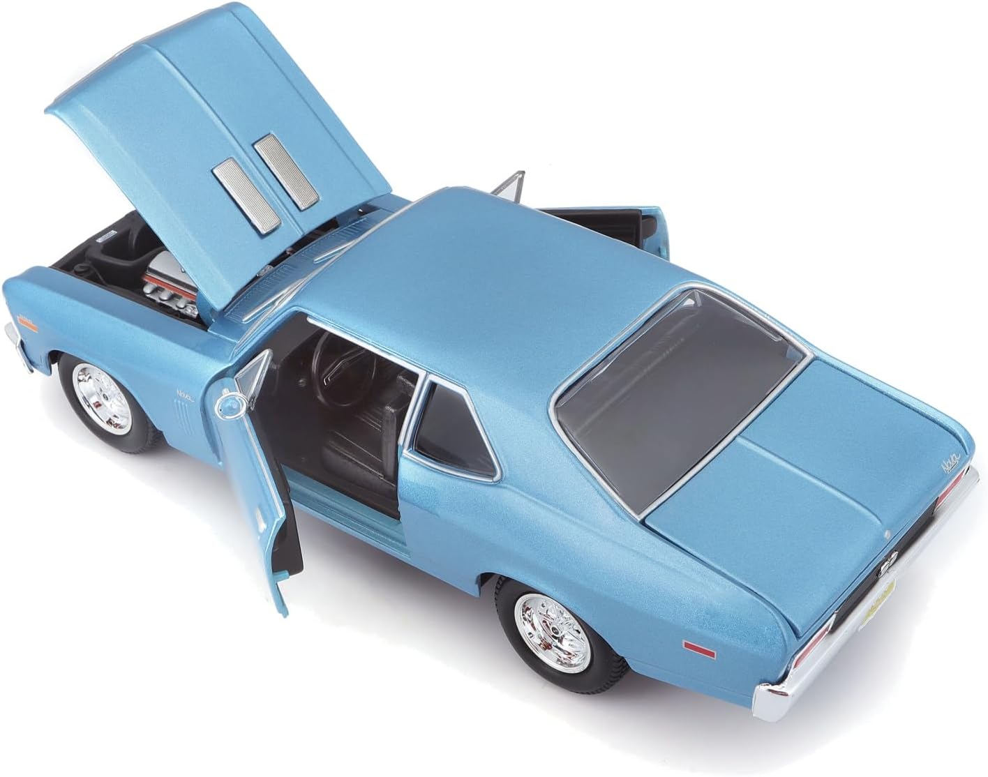 Maisto 1970 Chevrolet Nova SS Coupe Hard Top, Blue 31262-1/24 Scale Diecast Model Toy Car