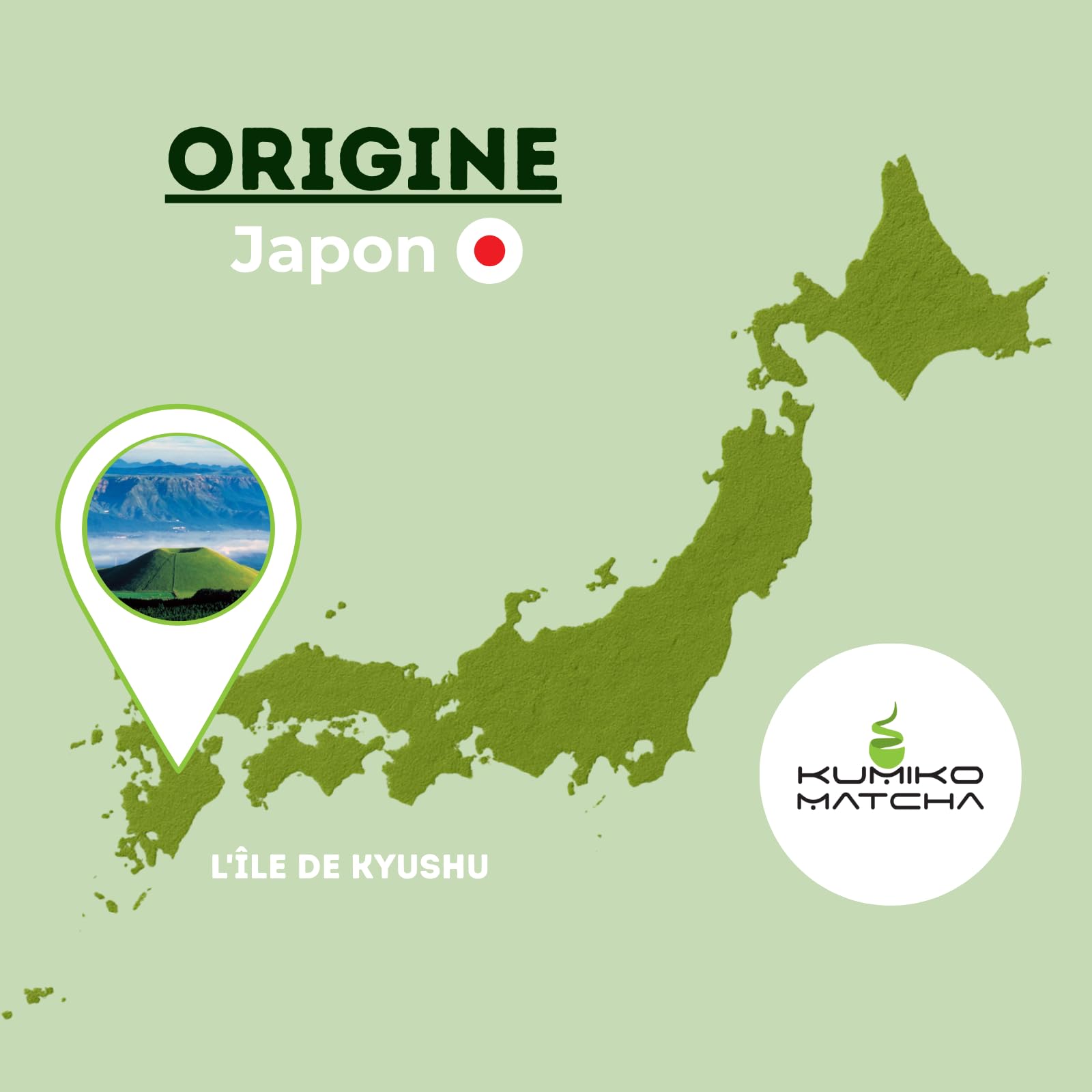 Thé Matcha Premium du Japon 30g Kumiko - Certifié Bio - Qualité de Cérémonie