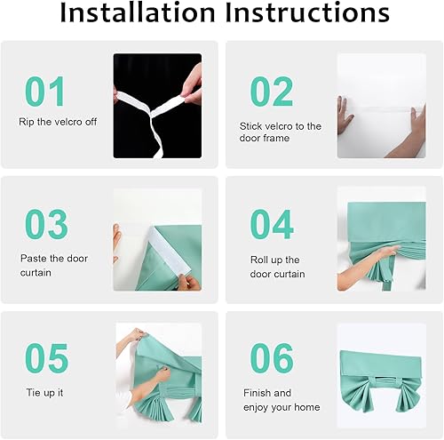 Miniatura 2 de WdFour Door Curtains for Door Window, French Door Curtains for Privacy, Easy Installed Tricia Door Panels,Front Door Sidelight Curtain Tie up Shade,