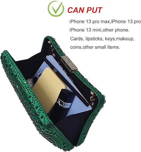 Miniatura 5 de Caja de cristal embrague bolsos de diamantes de imitación para mujeres bolso de fiesta de boda bolsa de noche