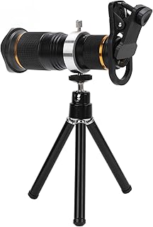 Phone Telephoto Lens, 20X 4K HD Monocular Telescope with Smartphone Adapter Tripod, High Power Monoculars for Sports Hikin...