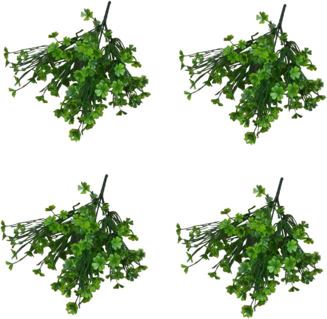 MAGICLULU 4 Pcs Artificial Shamrock Plants Fake Stems