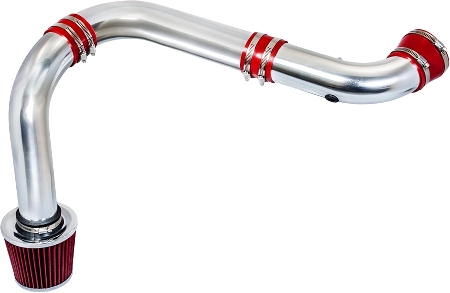 Rtunes Racing Cold Air Intake Airflow Induction Kit + Filter Combo RED Compatible For 02-10 Ram 1500 3.7L V6 /4.7L V8 (3piece)