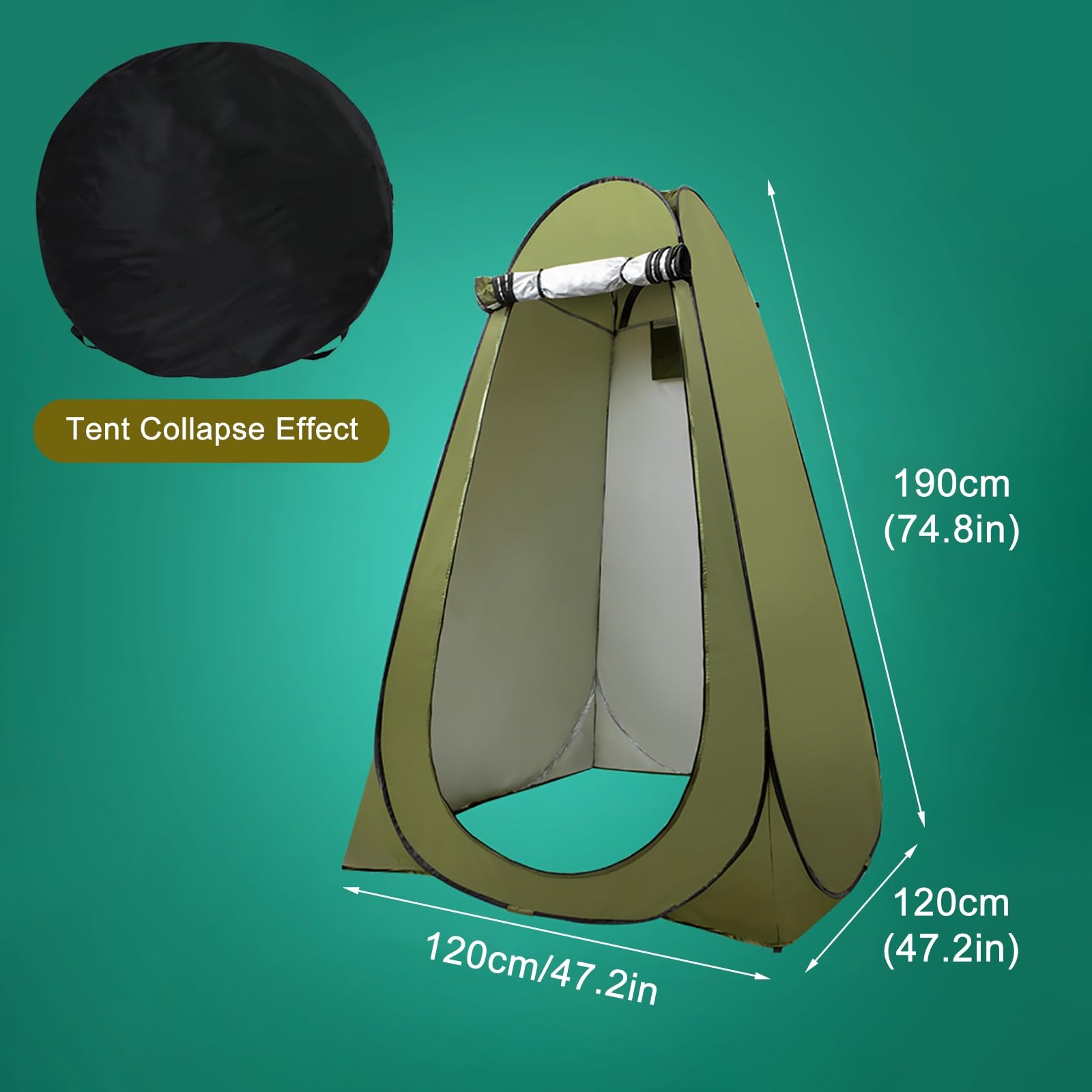 Tenda per la Privacy, Tenda per Fasciatoio Pop-Up, Adatta per Doccia Esterna, Spogliatoio, Parasole e Toilette da Campeggio