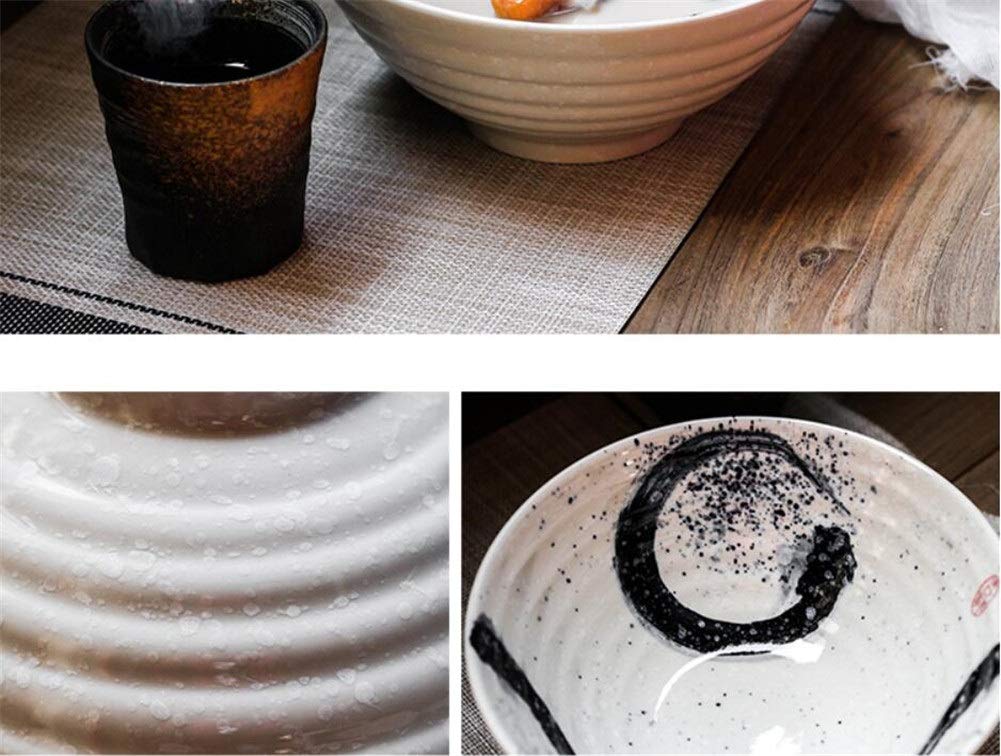 Générique Grand Bol de Service de Style Japonais, Plats de Service en céramique, Bol à Ramen, Bol à Soupe, Bol à mélanger, Vaisselle pour collations, Bols à céréales et à Nouilles
