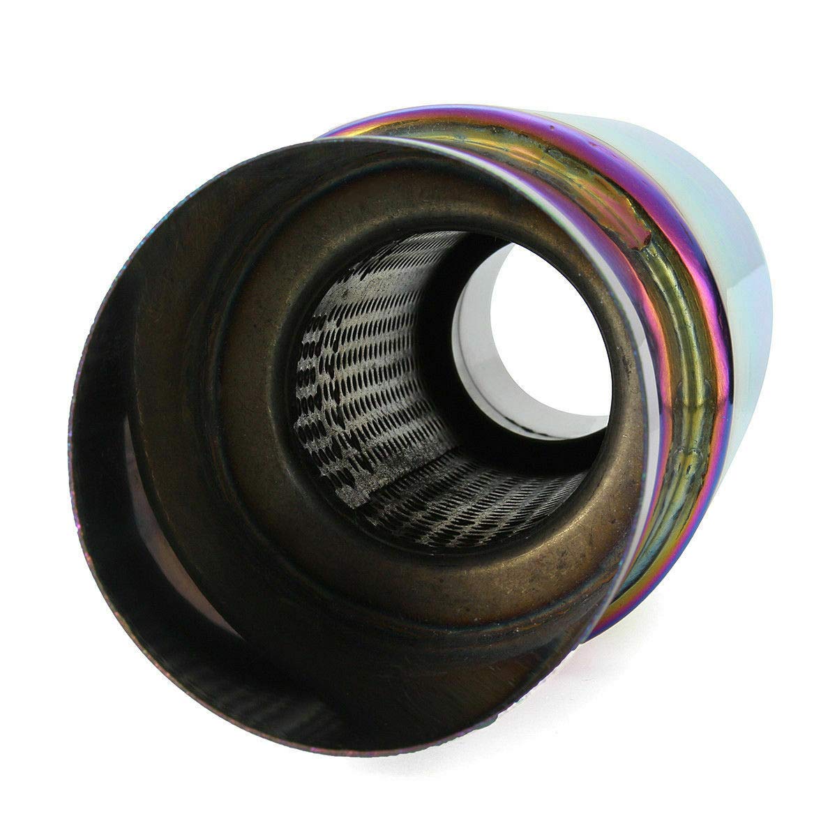 Riloer Silenciador de escape trasero de carreras de coches de acero inoxidable Punta de tubo de cola Ajuste del extremo derecho