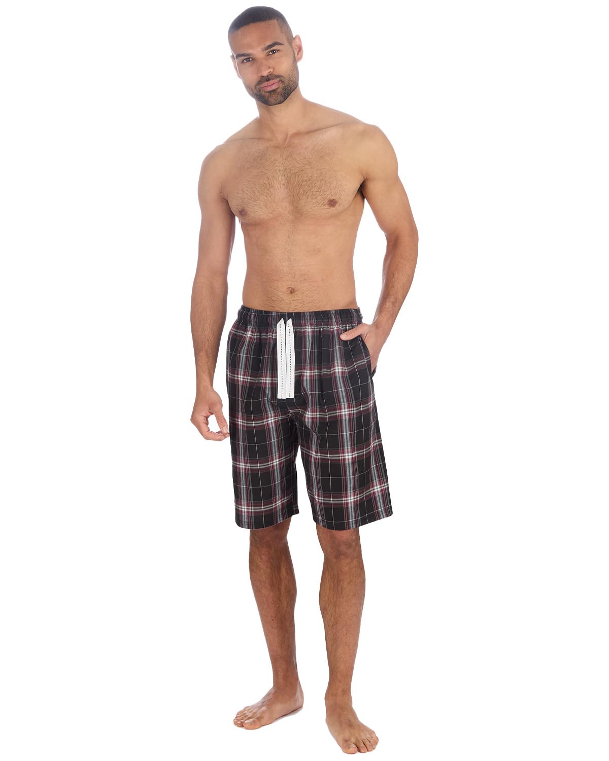Undercover Mens Woven Check Lounge Shorts 31B2210 Black XL