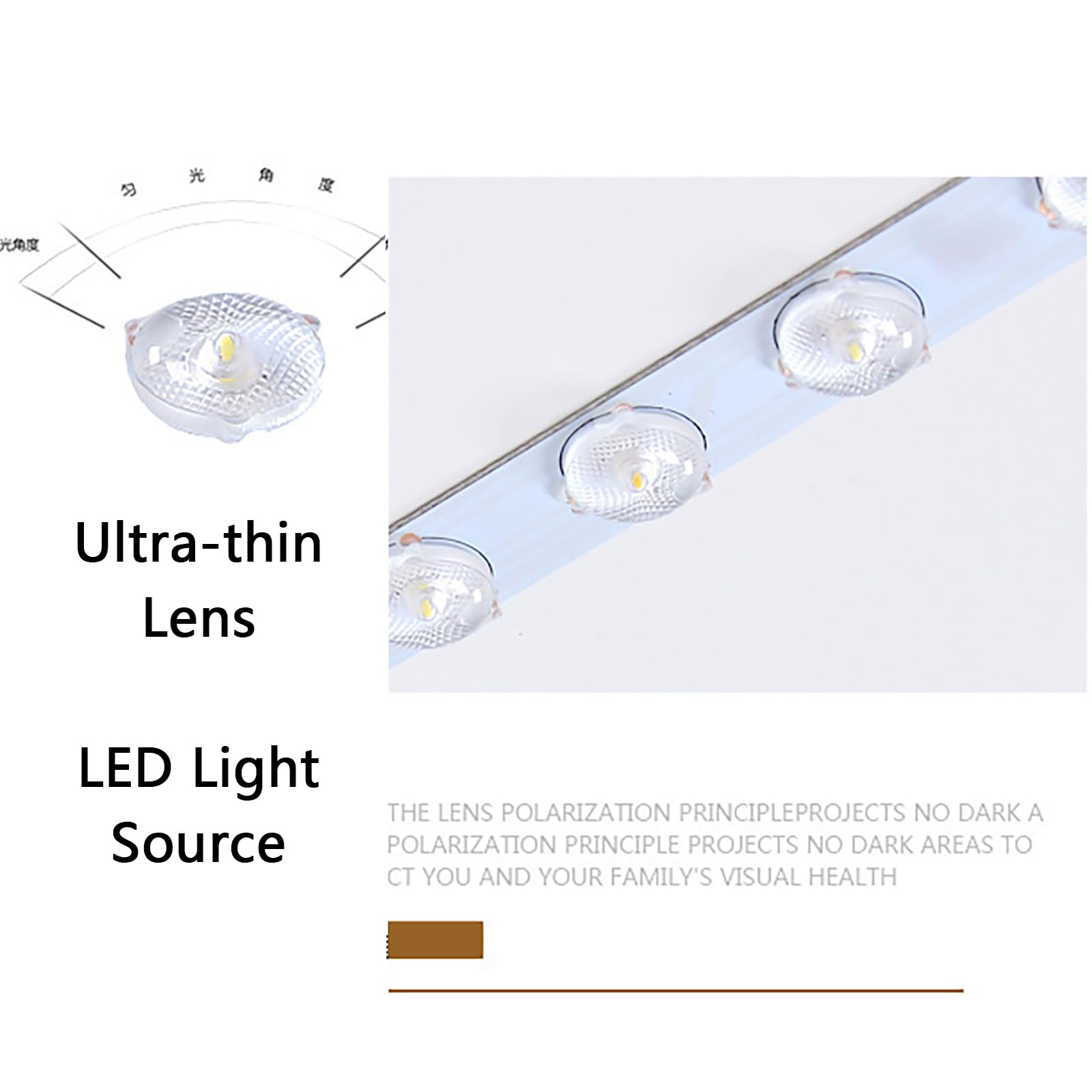 LED Tri-Proof Światło Sufitowe, Ultra Cienka Pyłoodporna Lampa Odporna Na Wilgoć, PVC PP, 6500K Cool White, Nowoczesne Światło Do Łazienki, Kuchni, Pomieszczenia, 30cm/11.8in -Grey