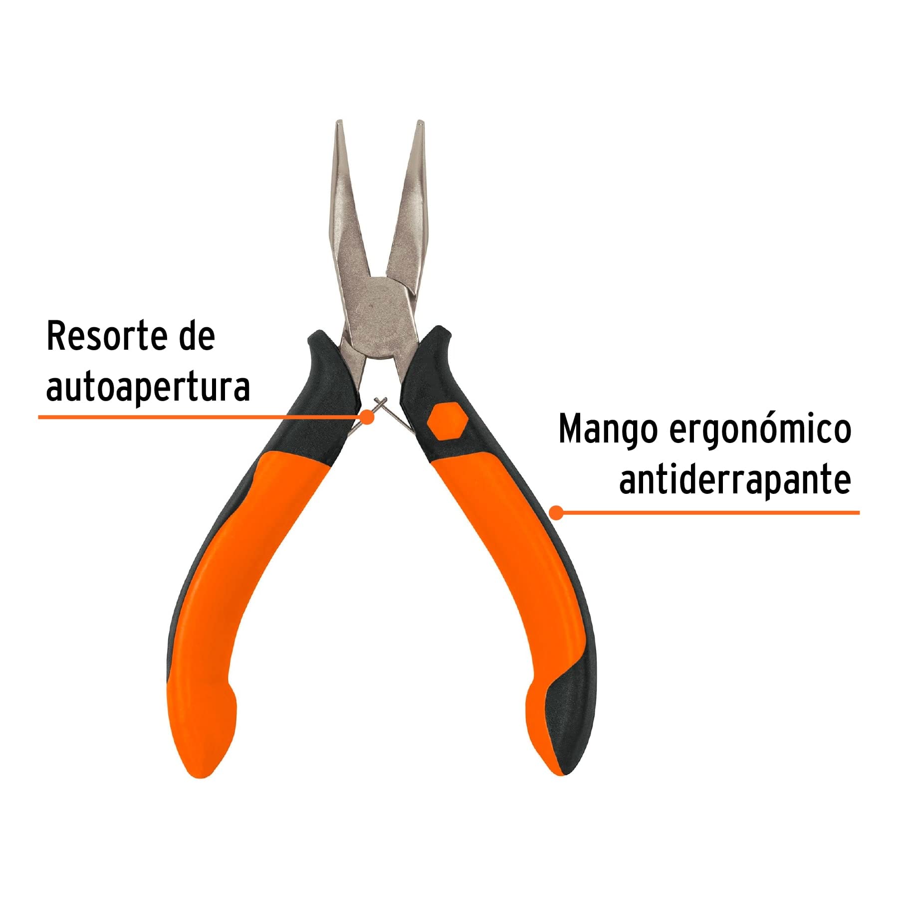 TRUPER PM-PC4 Bent Nose Pliers, Comfort Grip 4 13/16