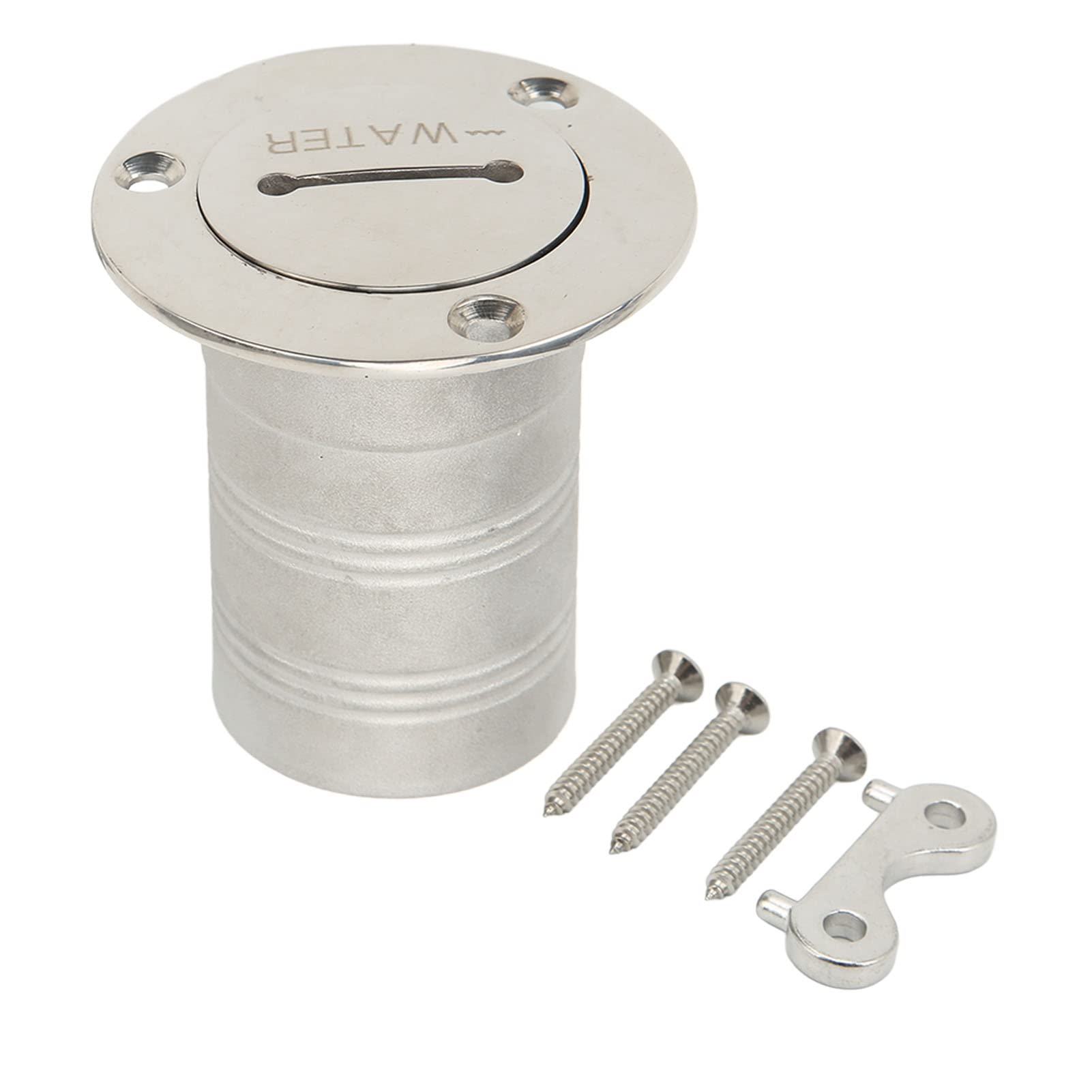 Zhidaishi One Color Boat Gas/Fuel Deck Fill/Filler, Stainless Steel Fill, 316 50Mm Filler For Fuel Diesel Water Boats Yachts Caravans Trailers(Water)