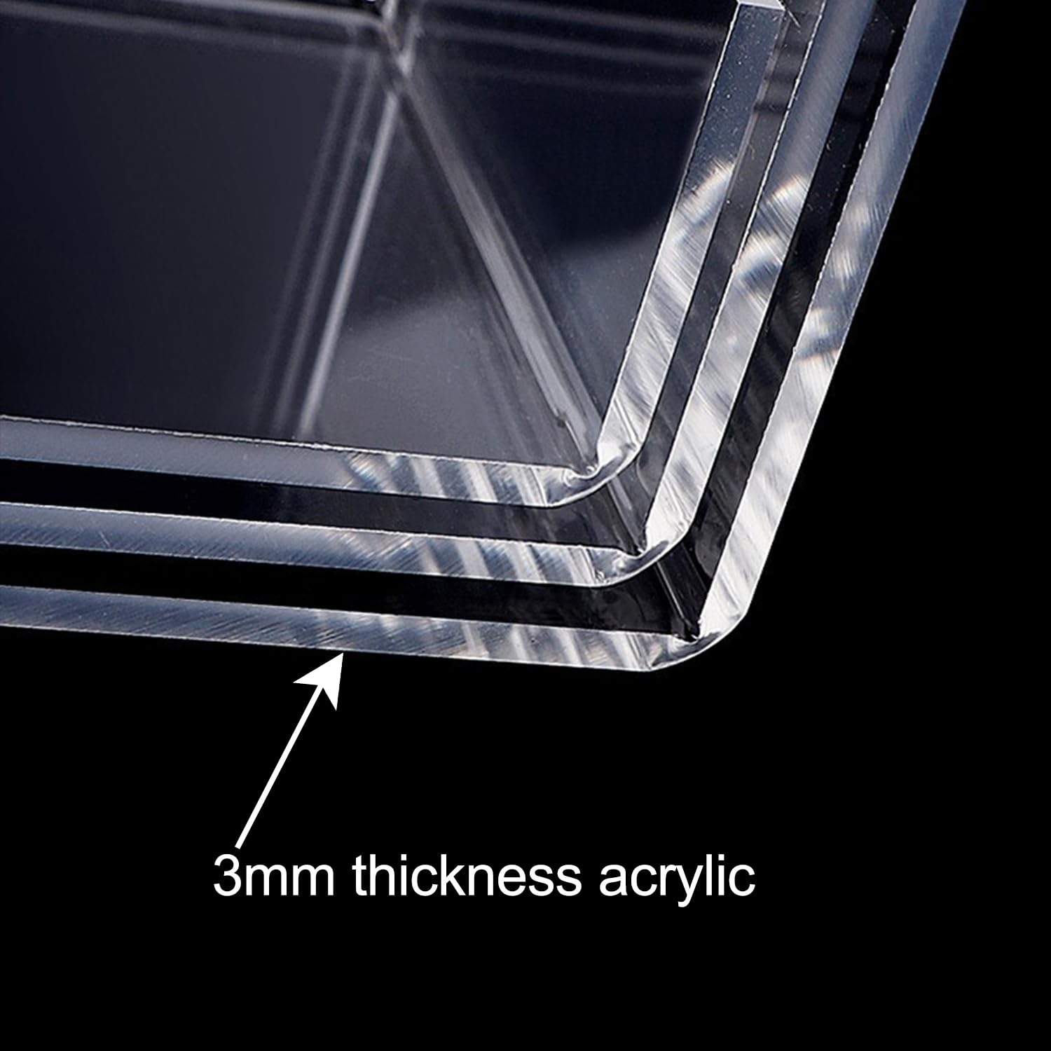 LOSYHU 3 Sets Clear Acrylic Display Risers 9 Pcs Acrylic Riser for Display 3 Step Showcase Shelf Clear Display Stand Risers for Amiibo Funko Figures Jewelry Cupcake Collections (22cm/20cm/18cm) - Image 4