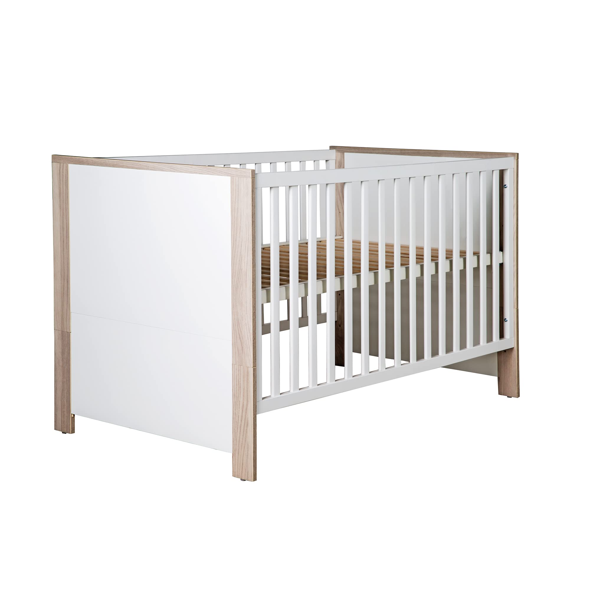 roba Lettino Combinato "Olaf", 70 x 140 cm, Regolabile in Altezza, 3 Barre di Scorrimento, Trasformabile, Bianco