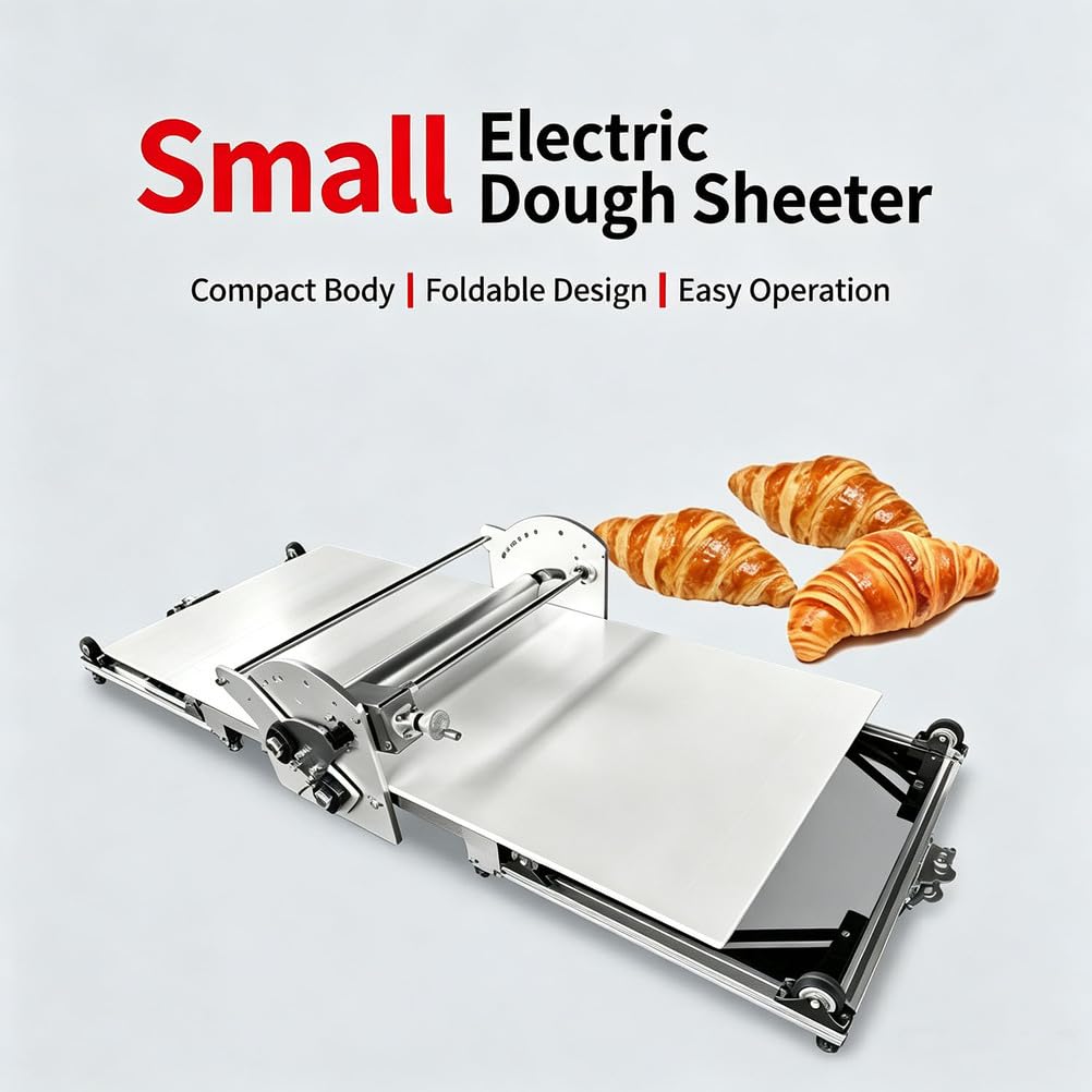 Machine Compacte à Pâte Feuilletée, Laminoir Pliable pour Pâtisserie Danoise