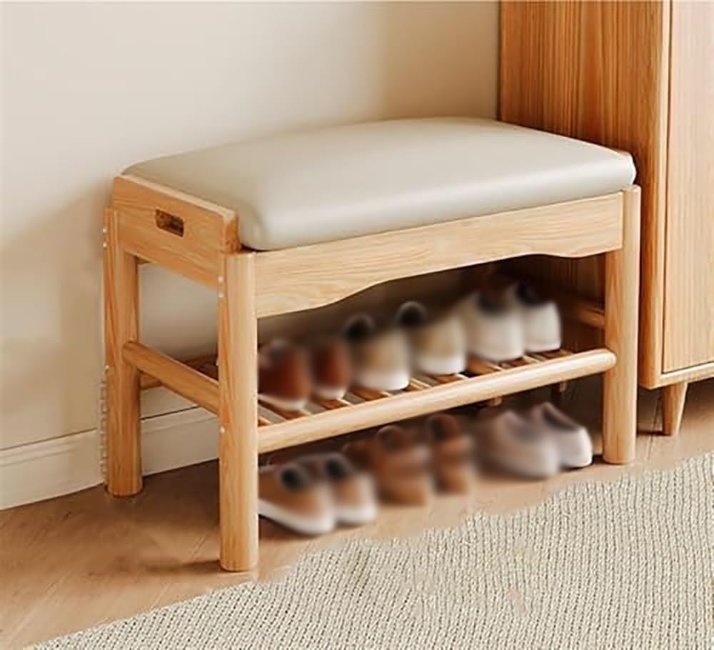 Banc à chaussures à 2 niveaux pour optimiser les petits espaces étroits d'entrée