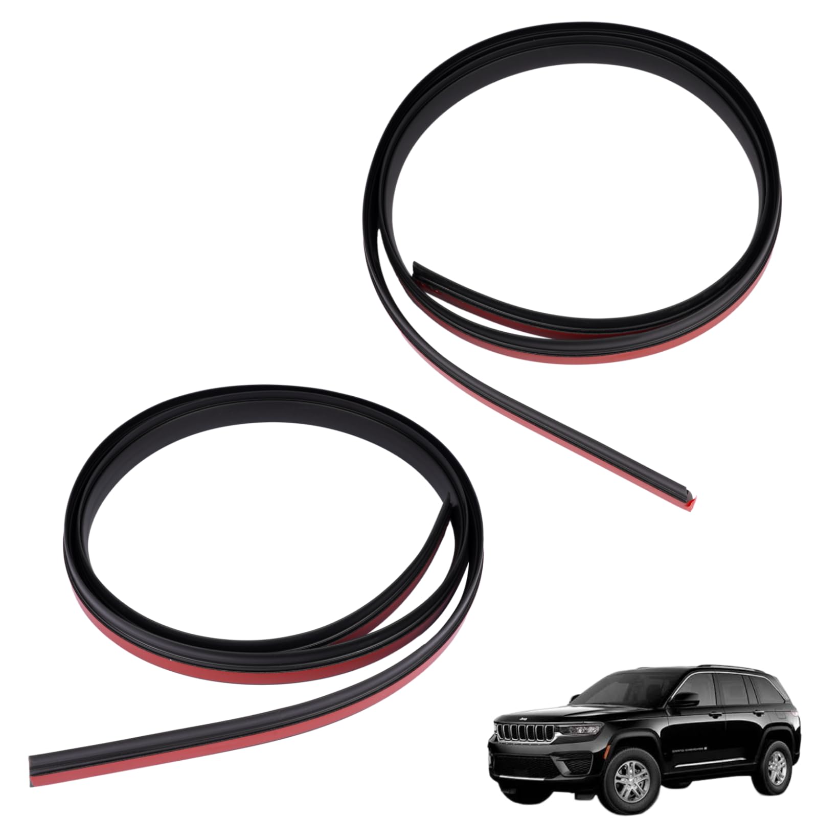 Getanye 55079291AD 55079290AD Roof Drip Molding Weatherstrip Fits Jeep