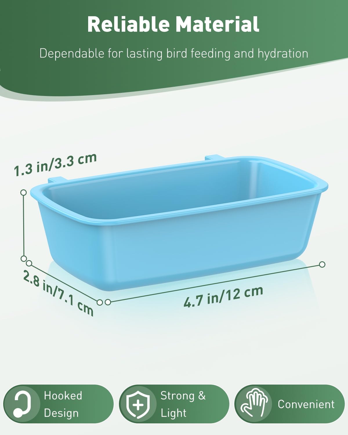 Pawfly Hanging Feeder, Food and Water Container, 6 Pcs Plastic Keepers for Cages Rabbit, Feeding Dishes Coop Cups for Parrots Hamsters Guinea Pigs & Other Small Pets