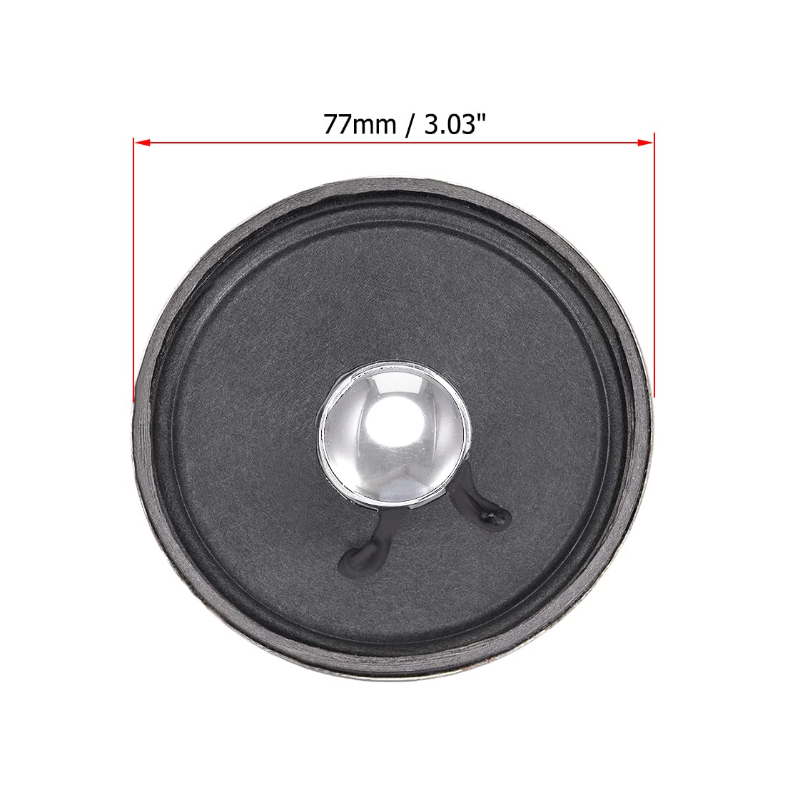 Micro Altoparlante 1W 8 Ohm 77mm | Speaker Magnetico Per Box, PC, Campanello | Sourcing Map - 2