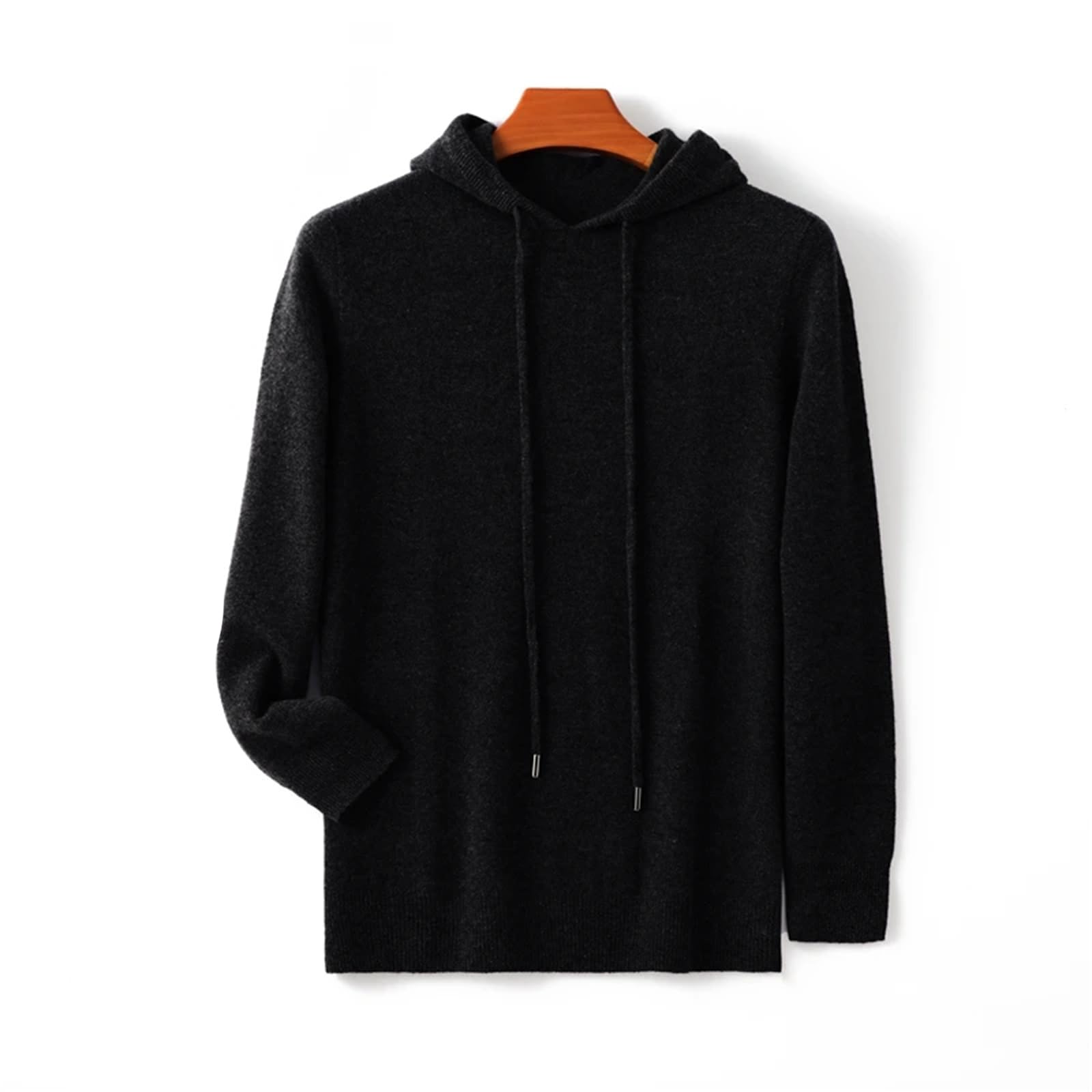 Yeuyyben Maglione invernale da uomo con cappuccio allentato maglione di lana tinta unita maglione di fondo
