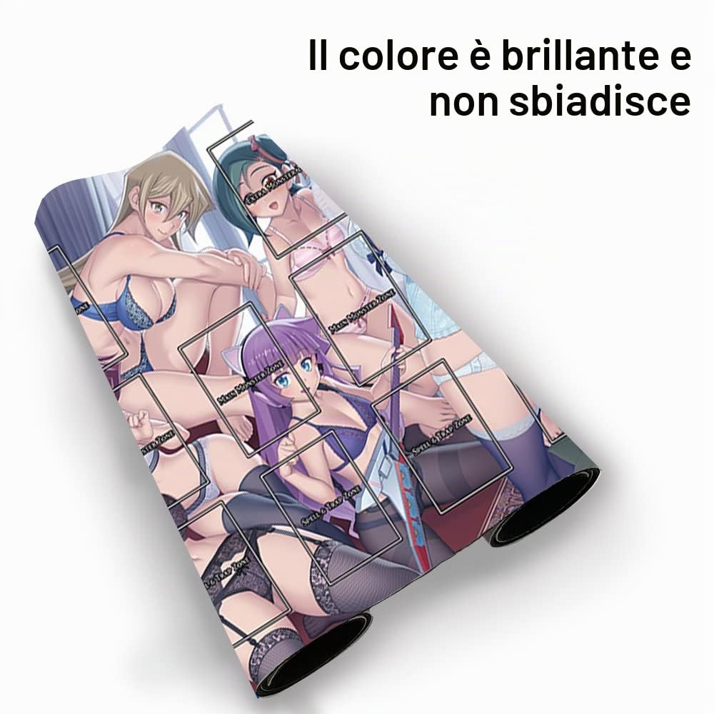 Tappetino da gioco da tavolo TCG + sacchetto regalo in omaggio + con zone di carte, tappetino per tavolo da gioco di carte YGO, dimensioni 60 x 35 cm, compatibile con carte da collezione (YGO-G-1-G-JH
