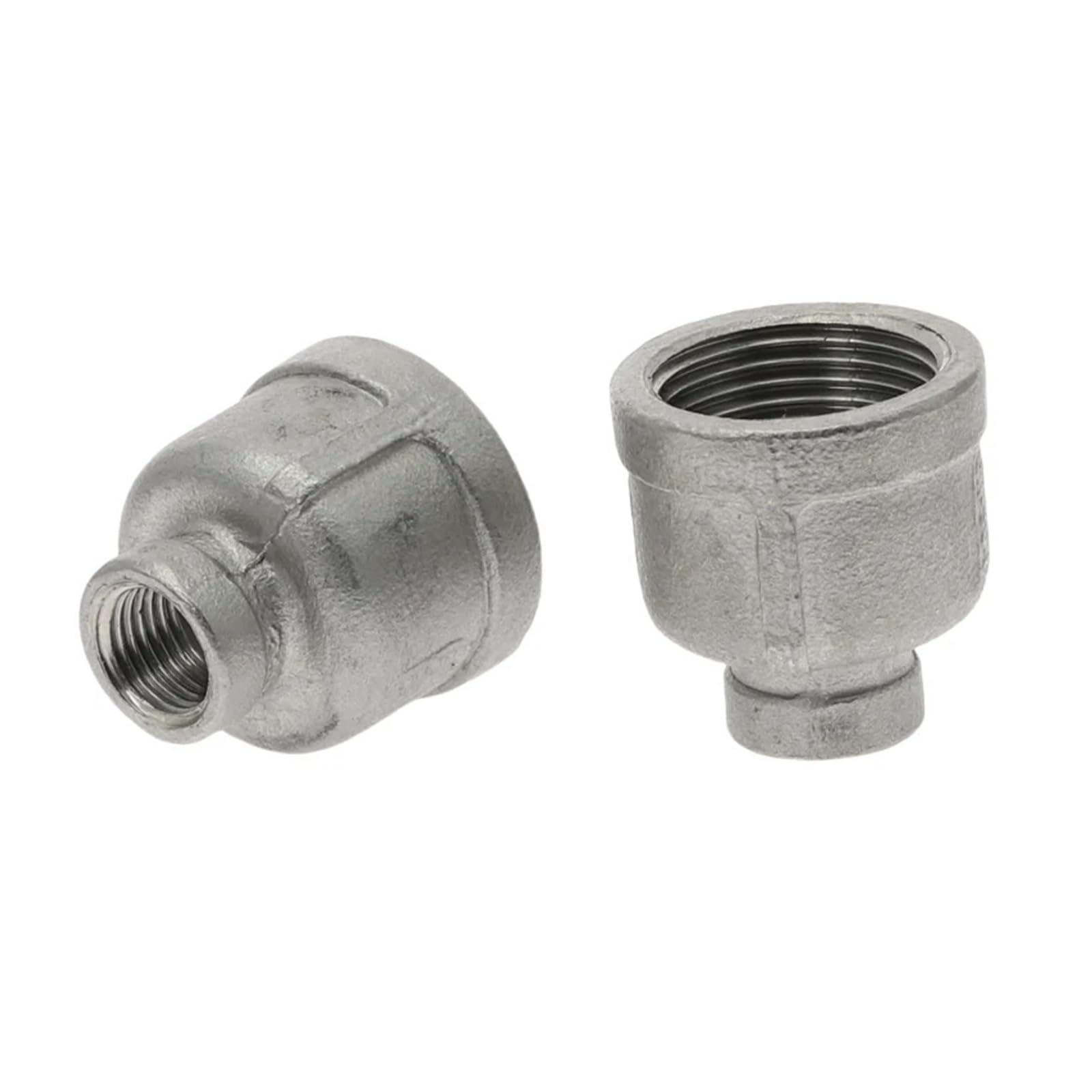 Adaptador de conector de tubería de acero inoxidable 304, reductor de rosca hembra a hembra BSP de 1/8", 1/4", 3/8", 1/2", 3/4", 1", 1-1/4", 1-1/2"(1/16"_FEMALE TO FEMALE)