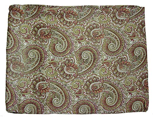 Wyoming Traders Wild Rag Paisley Brass Bronze Scarf, 34.5 inch by 34.5 inch Square