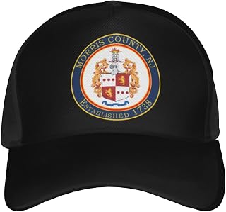 Seal of Morris County, New Jersey Baseball Cap for Men Women Hat Classic Cotton Adjustable Caps Low Profile Golf Dad Hats for All Seasons Black