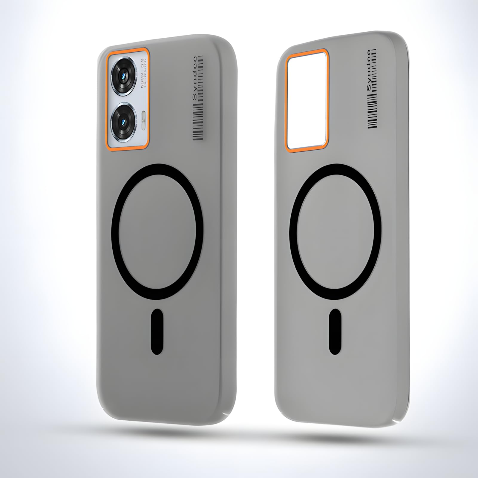 DL3 Mobilak Case Back Cover for Motorola Edge 50 Fusion, Sleek Frosted Translucent Back Only Compatible with Wireless Magnetic Accessories | Anti-Scratch Shockproof Phone Case