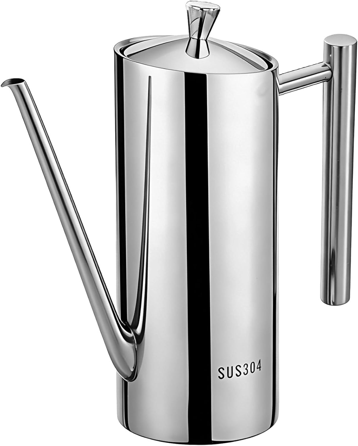 700 Ml Stainless Steel Olive Oil Dispenser Bottle, 23.7 Fl Oz, Kitchen Oil Storage Container Pot, Drip-Free Pouring, Dust-Proof Nozzle, 8.3 In Ergonomic Handle