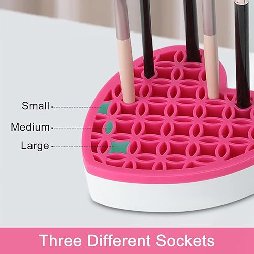 Miniatura 5 de Homelwsun Soporte de silicona para brochas de maquillaje, organizador de cosméticos, soporte para bolígrafos para escritorio, estuche para lápices,