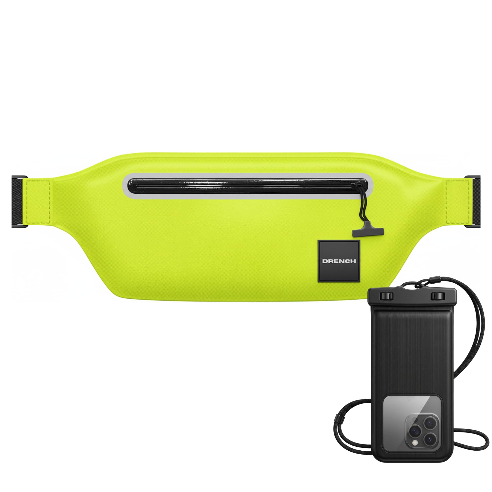 Drench Waterproof Fanny Pack & Waterproof Phone Case | IPX8 Dry Bag Waist Pack for Festivals, Raves, Jouvert, Pool Parties, Beach Travel & Outdoor
